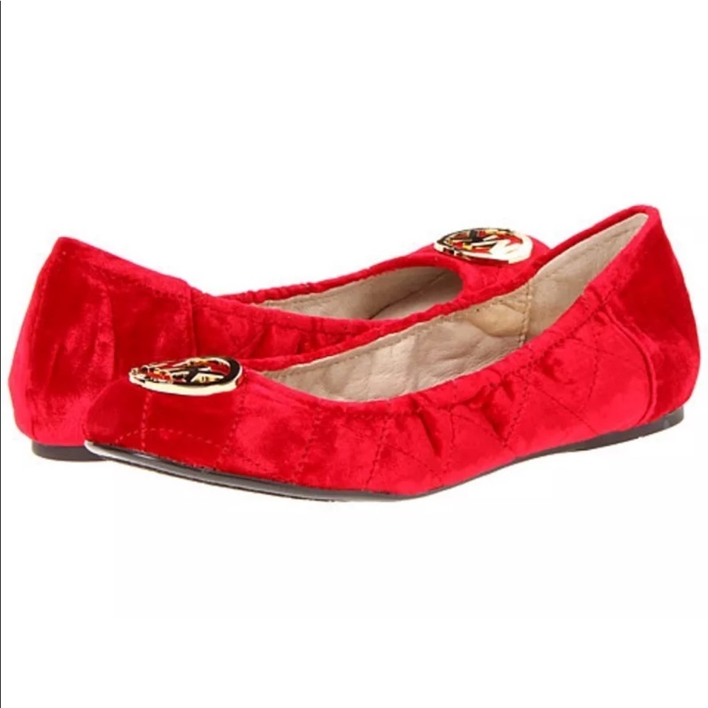 Michael Kors Fulton Quilted Velvet Flats
